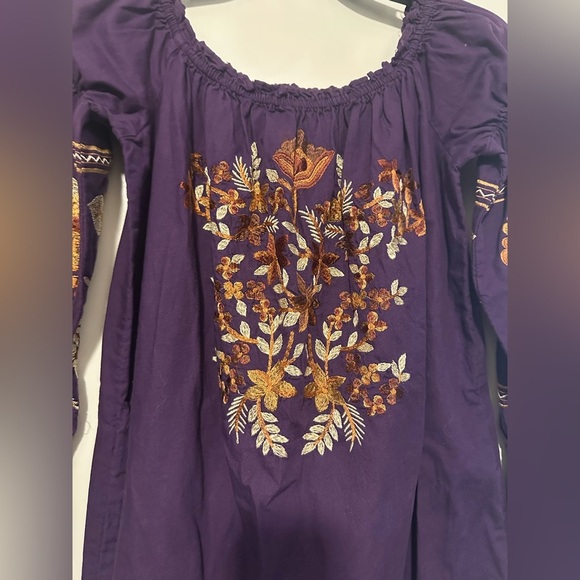 Free People Women's Fleur De Jour Cotton Embroidered Mini Dress Size S - Picture 3 of 8